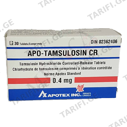 ტამსულოზინი-APO CR ტაბლეტი 0.4მგ #30 0 Tamsulosin 0.4 mg x 30 tab