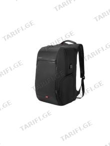 KINGSONS Big Capacity Business Backpack With USB Charger 15.6" Black ნოუთბუქის ჩანთა