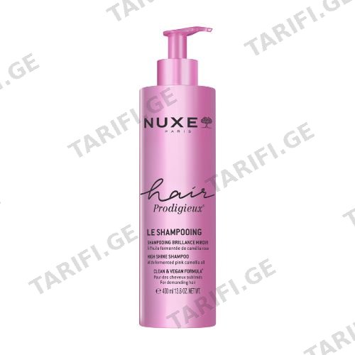 ნუქსი - PRODIGIEUX HAIR შამპუნი ბზინვარებისთვის ყველა ტიპის თმის უსულფატო 400მლ 1129