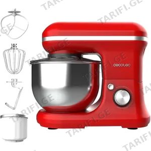 სამზარეულოს მანქანა MIXER CECOTEC CECOMIXER MERENGUE 5L 1200 ICE-CREAM RED