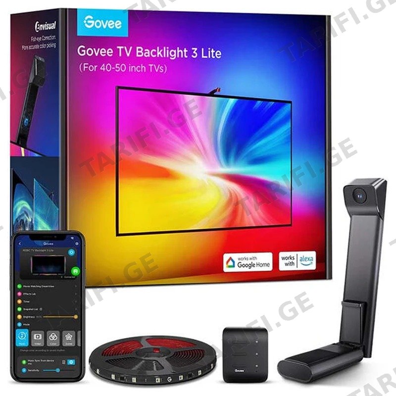 ტელევიზორის LED განათება GOVEE TV BACKLIGHT 3 LITE H60973D1 40-50 ინჩიანი TV-სთვის
