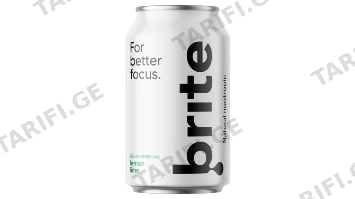 "Brite"-ენერგეტიკული სასმელი ლიმონი და ლაიმი 330მლ