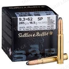 Cartridge 9.3X62 SP 18.5