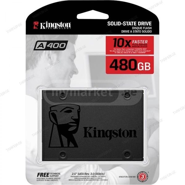 ახალი 480GB Kingston A400 გარანტიით