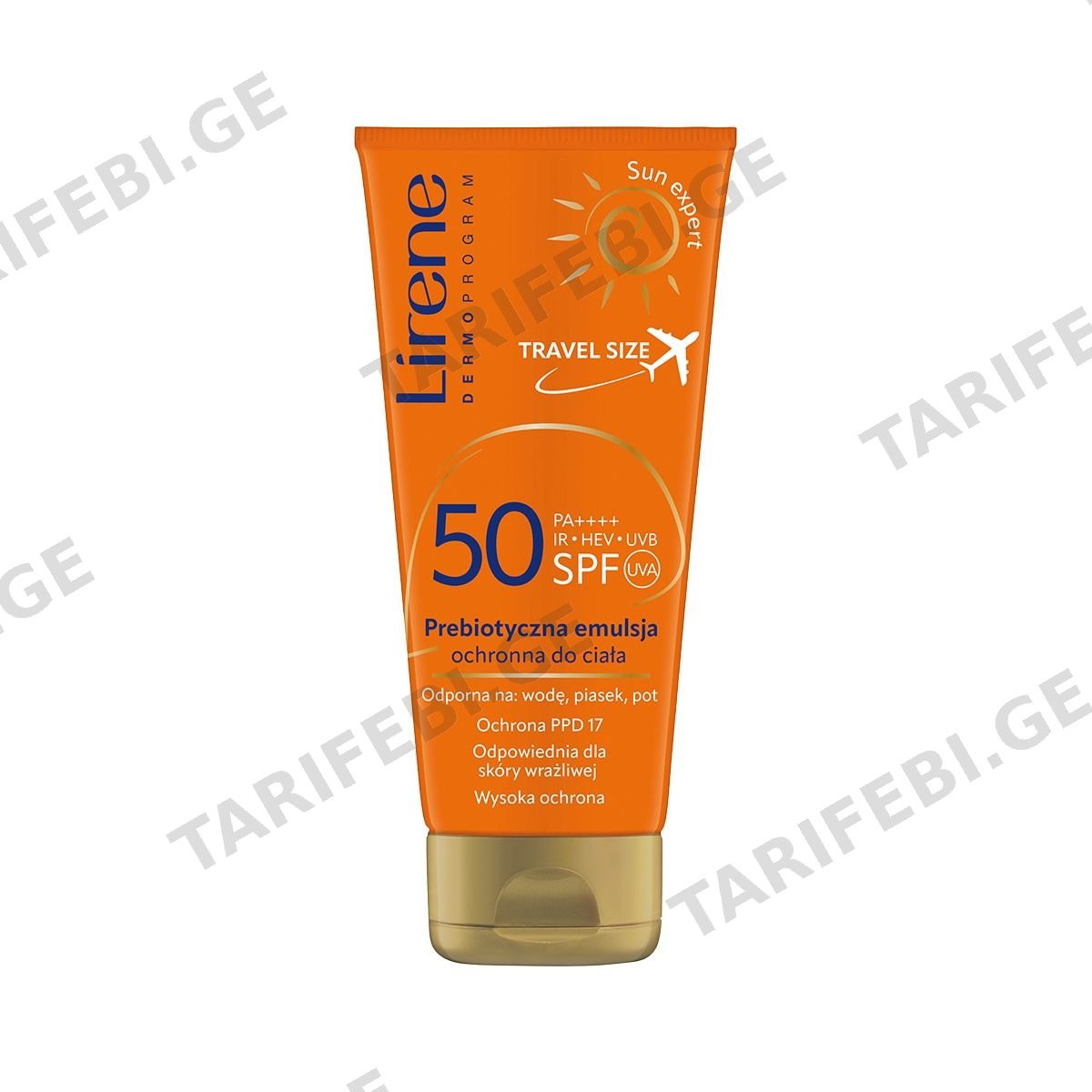 მზისგან დამცავი ტანის ლოსიონი SPF50 Travel 90მლ 4326 ლირენე - Lirene