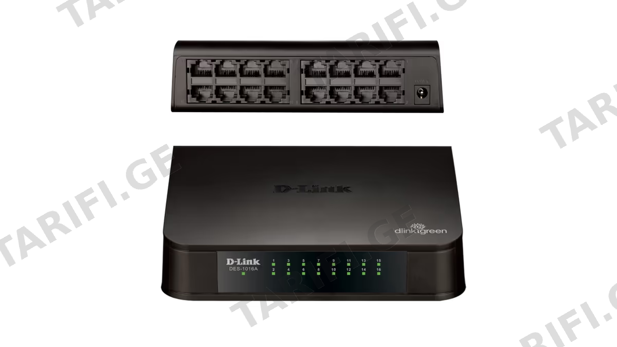 სვიჩი D-Link DES-1016A, Unmanaged Switch, 16 Ports 10/100Base-TX, Black