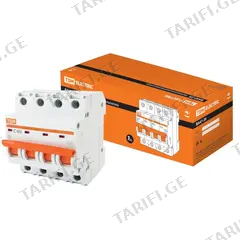 ავტომატური ამომრთველი TDM 4P 40A 4.5кА С ВА47-29