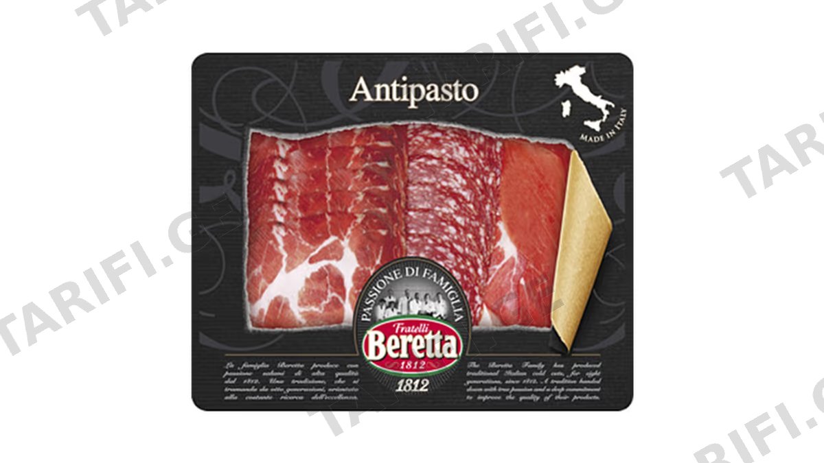 დაჭრილი ძეხვეულის მიქსი/Beretta/პროშუტო, სალიამი, კოპა D.O.P 10*120გ