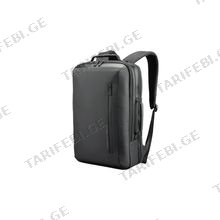 KINGSONS Waterproof Laptop Backpack With USB Charger 15.6" Black ნოუთბუქის ჩანთა