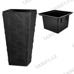 ქოთანი ყვავავილის FORM PLASTIC Diva Slim square 30 მუქიშავი 4670-084