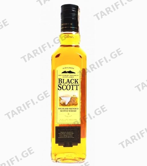 შოტლანდიური ვისკი/ BLACK SCOTT/ 40% 12*0.5ლ