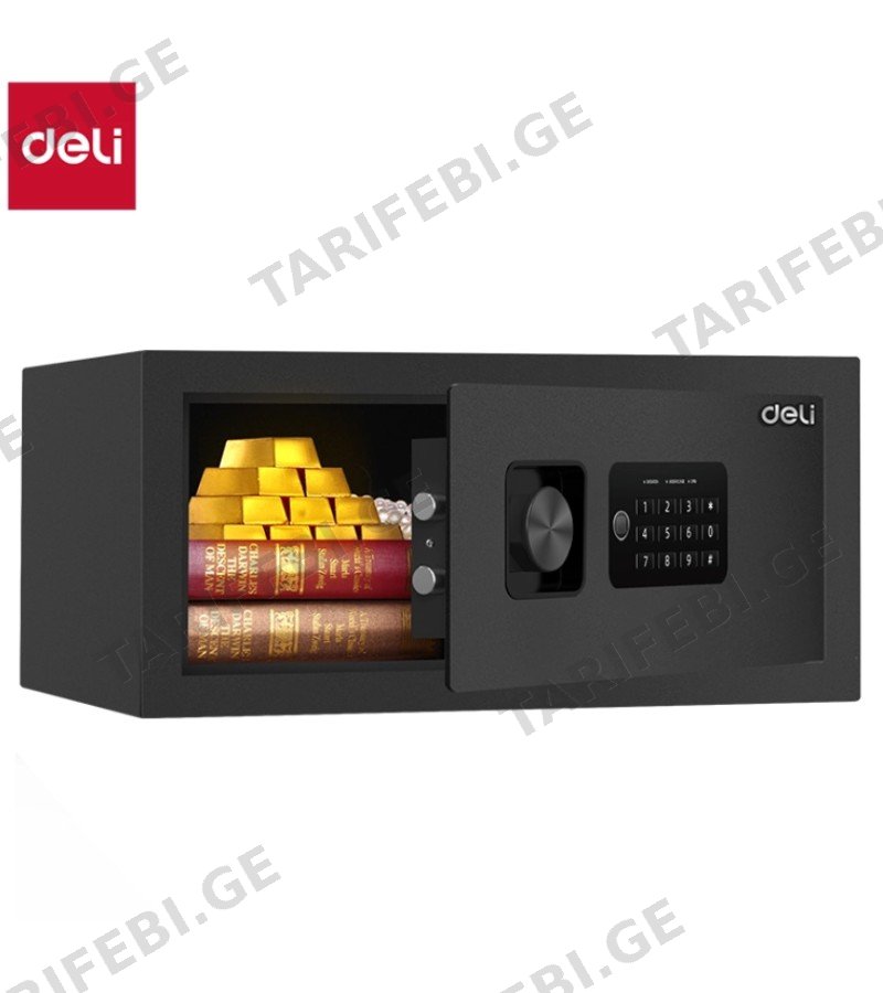 სეიფი T531 ზომა. 17*23*17 სმ BLACK მწარ. deli