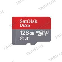 SanDisk 128GB Ultra MicroSD/HC UHS-I Card 140MB/S Class 10 SDSQUAB-128G-GN6MN Micro-SD ბარათი