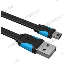 Vention VAS-A14-B150 Cable Flat USB 2.0 A male to MINI USB male Data Transfer Cable 1.5m