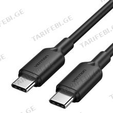 VENTION TRCBF USB 2.0 Type-C Male to Type-C Male 3A Cable 1M PVC Type