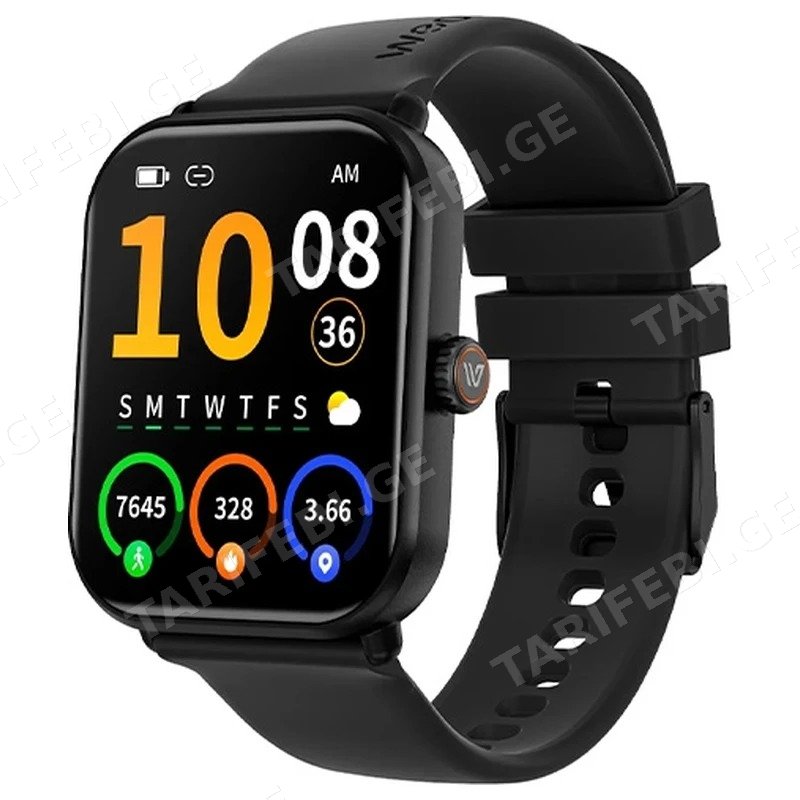 სმარტ საათი WEOFLY ACTIVE 2 BLACK IP68 დაცვით