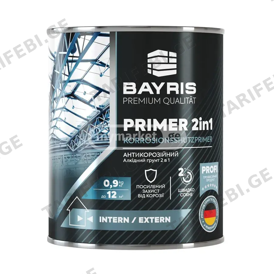 Bayris – ანტიკოროზიული გრუნტი-პრაიმერი (2-1ში) ალკიდური – 0.