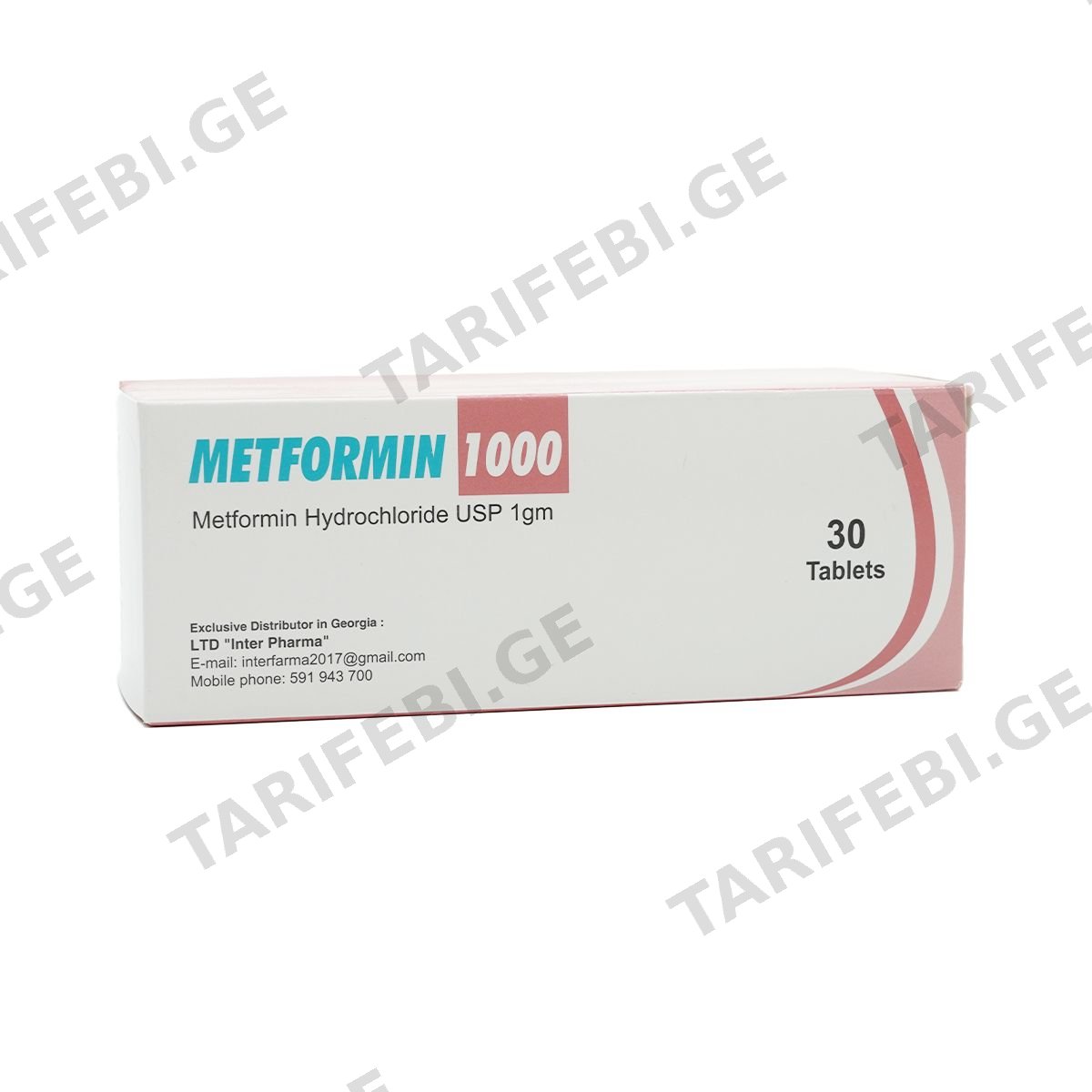 მეტფორმინი 1000 - Metformin 1000 1000მგ 30 ტაბლეტი