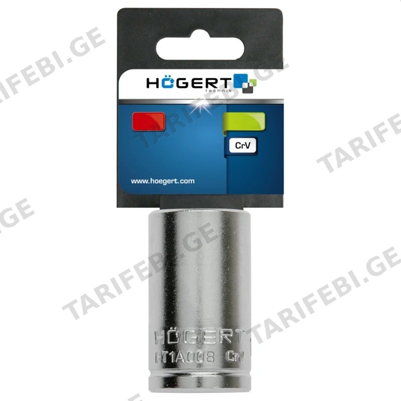 ექვსწახნაგა თავაკი HOGERT HT1A014 1/4", 14 მმ, CRV50BV30