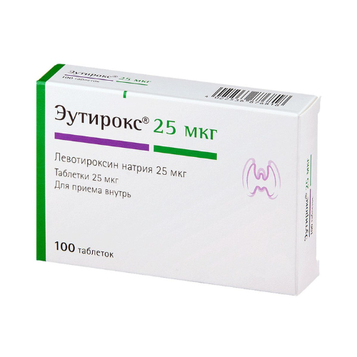 ეუთიროქსი ტაბლეტი  25მკგ #100