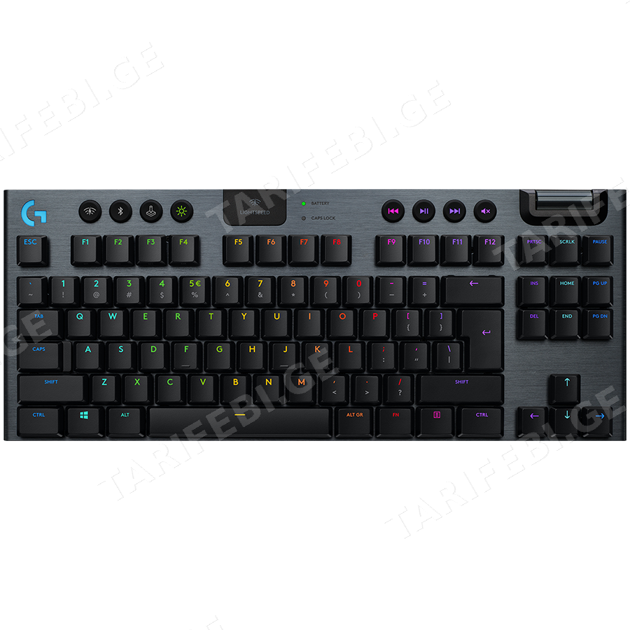 LOGITECH G915 X LIGHTSPEED TKL Wireless Gaming Keyboard - BLACK - US INT'L - 2.4GHZ/BT - N/A - EMEA28i-935 - TACTILE