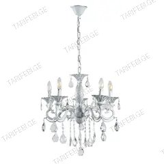 ჭაღი NEW LIGHT 77528/5 თეთრი ვერცხლისფერი
