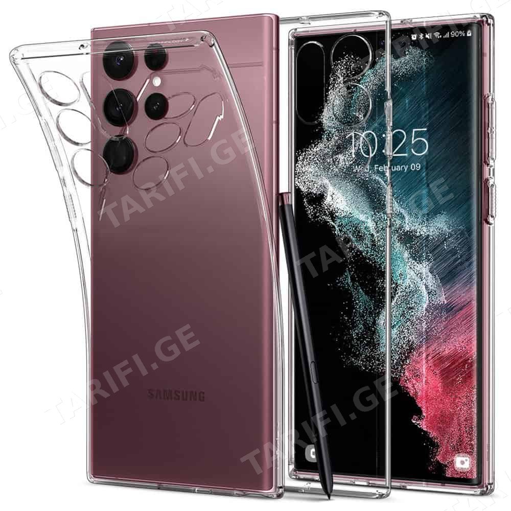 Samsung Galaxy S22 Ultra Lux Clear Case გამჭვირვალე სილიკონის ქეისი