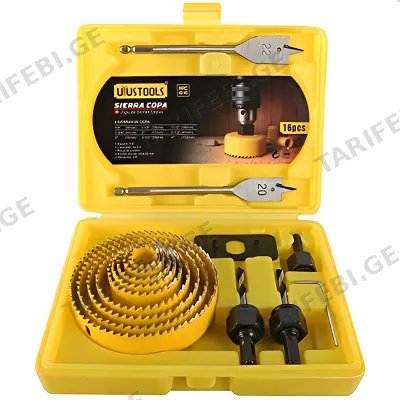 ფოლადის გვირგვინების ნაკრები UYUSTOOLS SEO016 (16 ც)