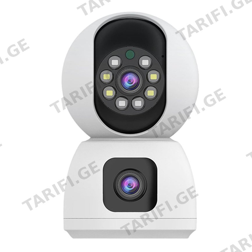 კამერა სათვალთვალო Smart Home ორმაგი ობიექტივით 4MP Wireless Wi-Fi Motion Detection