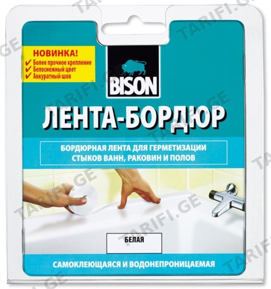 თვითწებვადი ლენტი Bison Sealantstrip Sanitary 38მმx3.35მ თეთრი