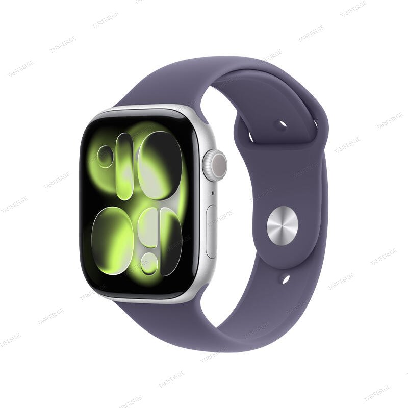 Apple Watch Series 11 GPS 46mm Silver Aluminium Case With Purple Fog Sport Band MEV94 S/M
