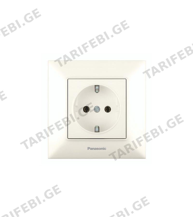 როზეტი PANASONIC ARKEDIA SLIM დამიწებით კრემი