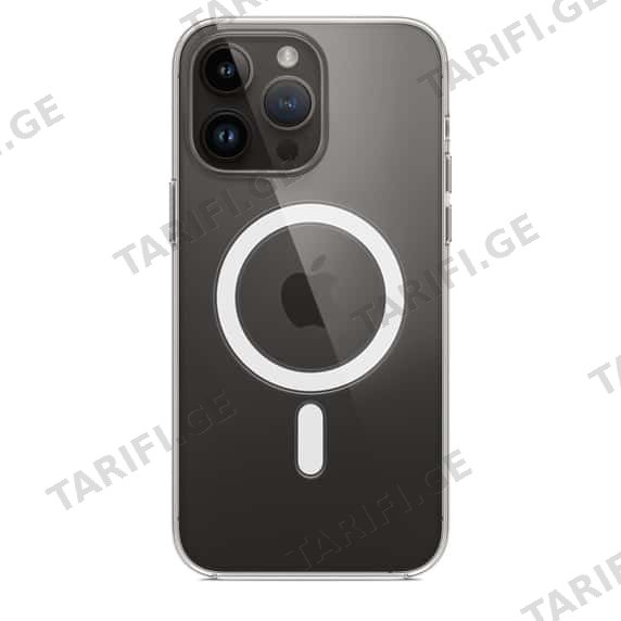სილიკონის ქეისი Transparent Case with Magsafe iPhone 14 Pro