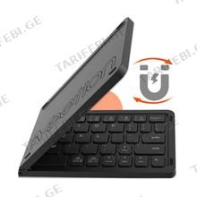 Meetion BTK001 Bluetooth Keyboard iPad-ის პლანშეტის დასაკეცი უსადენო კლავიატურა