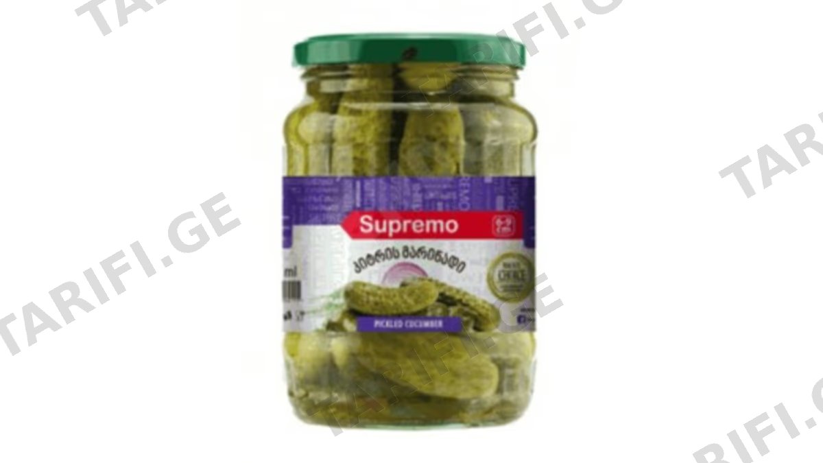"SUPREMO"- კიტრის მარინადი 370 მლ