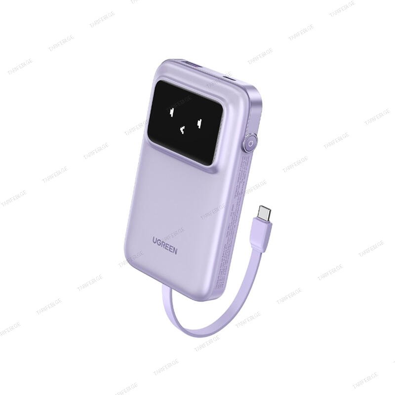 Ugreen Uno 10000mAh USB Type-C Power Bank With Built In Cable 35604B Purple