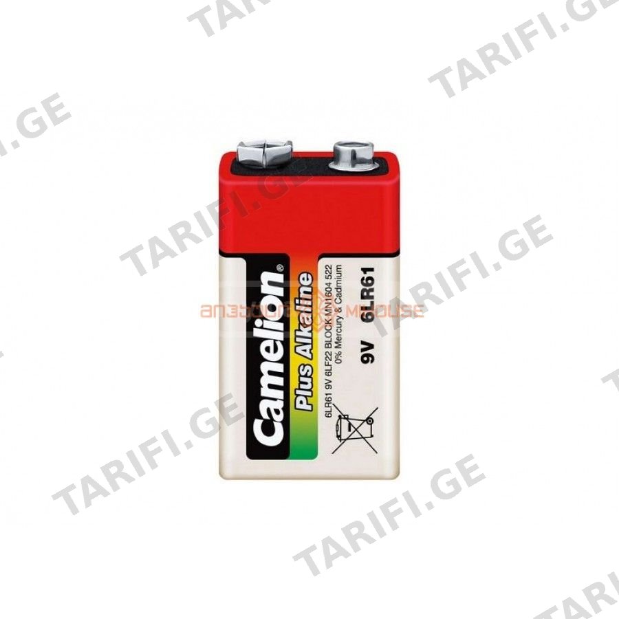 ელემენტი 0066 Camelion Plus Alkaline 9V 1ც შეკვრა 6LR61-BP1