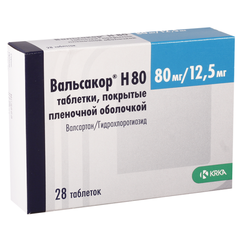 ვალსაკორი H ტაბლეტი  80მგ+12.5მგ #28