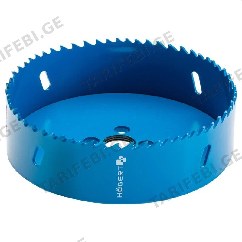 სახვრეტი ხერხი ბიმეტალური გვირგვინა HOGERT HT6D455 140 მმ M42 ფოლადი