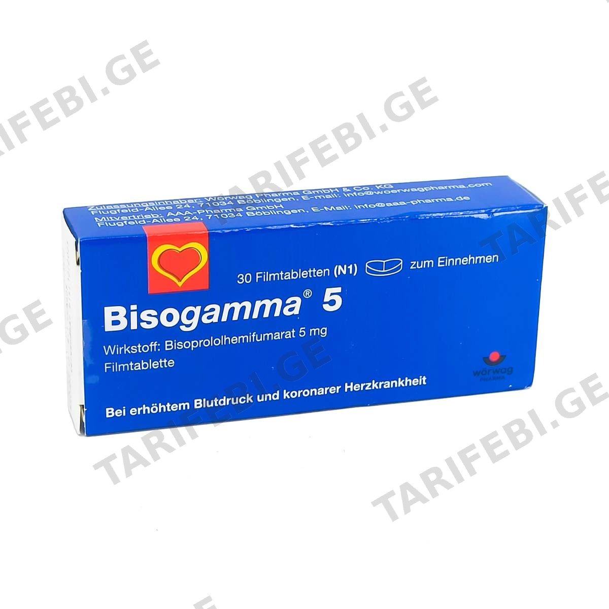 ბისოგამა - Bisogamma 5მგ 30 ტაბლეტი
