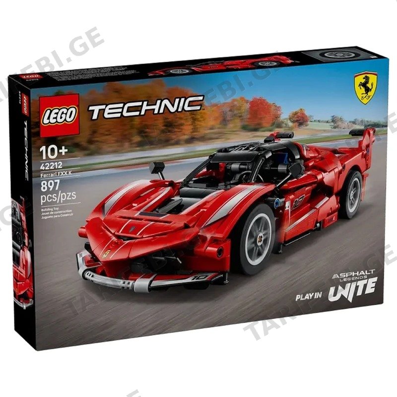 ასაწყობი კონსტრუქცია LEGO TECHNIC FERRARI FXX K 42212, 897 ნაწილი