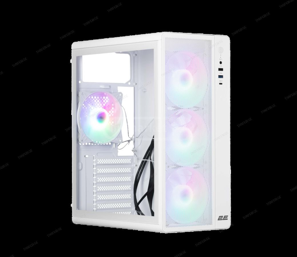 ქეისი 2E Gaming PC Case Credo Plus V510W მოყვება 4 ქულერი