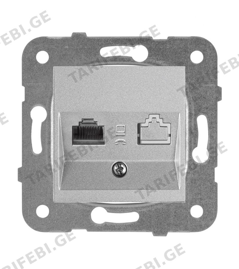 როზეტის მექანიზმი DATA-კომპ. KARRE PLUS SILVER WKTT04052SL-EU1 Panasonic
