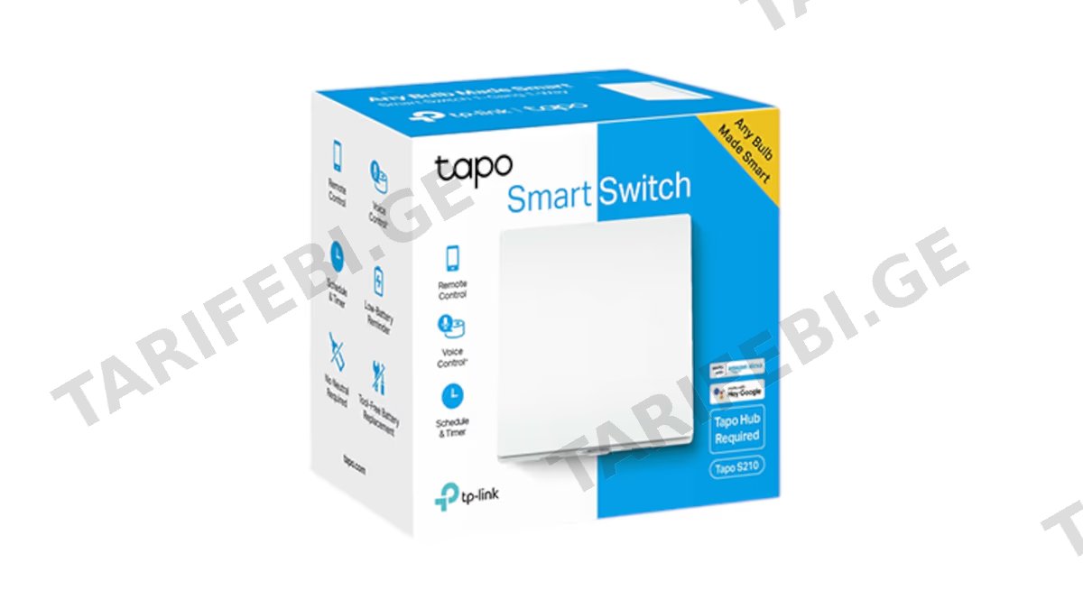 TP-LINK Tapo S210 Smart Light Switch ჭკვიანი ჩამრთველი (2548)