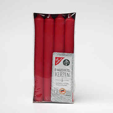 Red candle /G&G/ 8 pcs