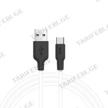 HOCO X21 Silicone type-c charging cable black＆white