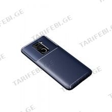 კარბონის ქეისი Xiaomi Redmi Note 9 Focus Carbon Case - მუქი ლურჯი