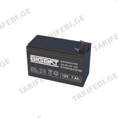 აკუმულატორი BigBat 12V7Ah - 01207