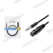 Jasoz C109 (T-C200) Audio Cable 6.5 Mono To Cannon Female გადამყვანი