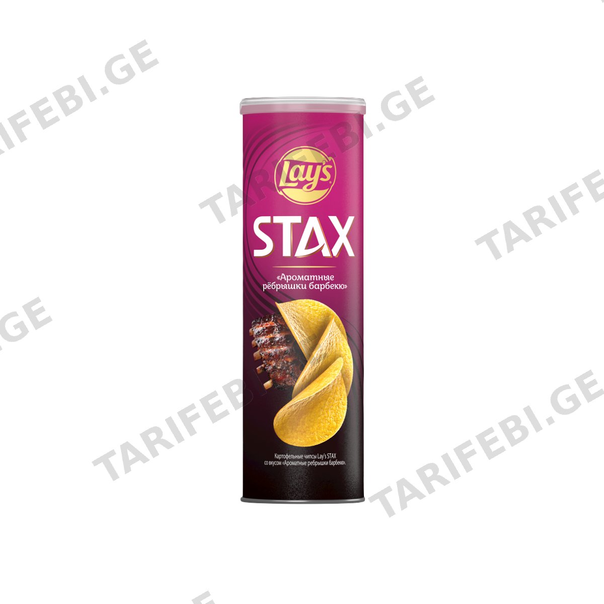 ჩიფსი კარტოფილის "ლეისი" STAX შემწვარი ნეკნების 140გრ